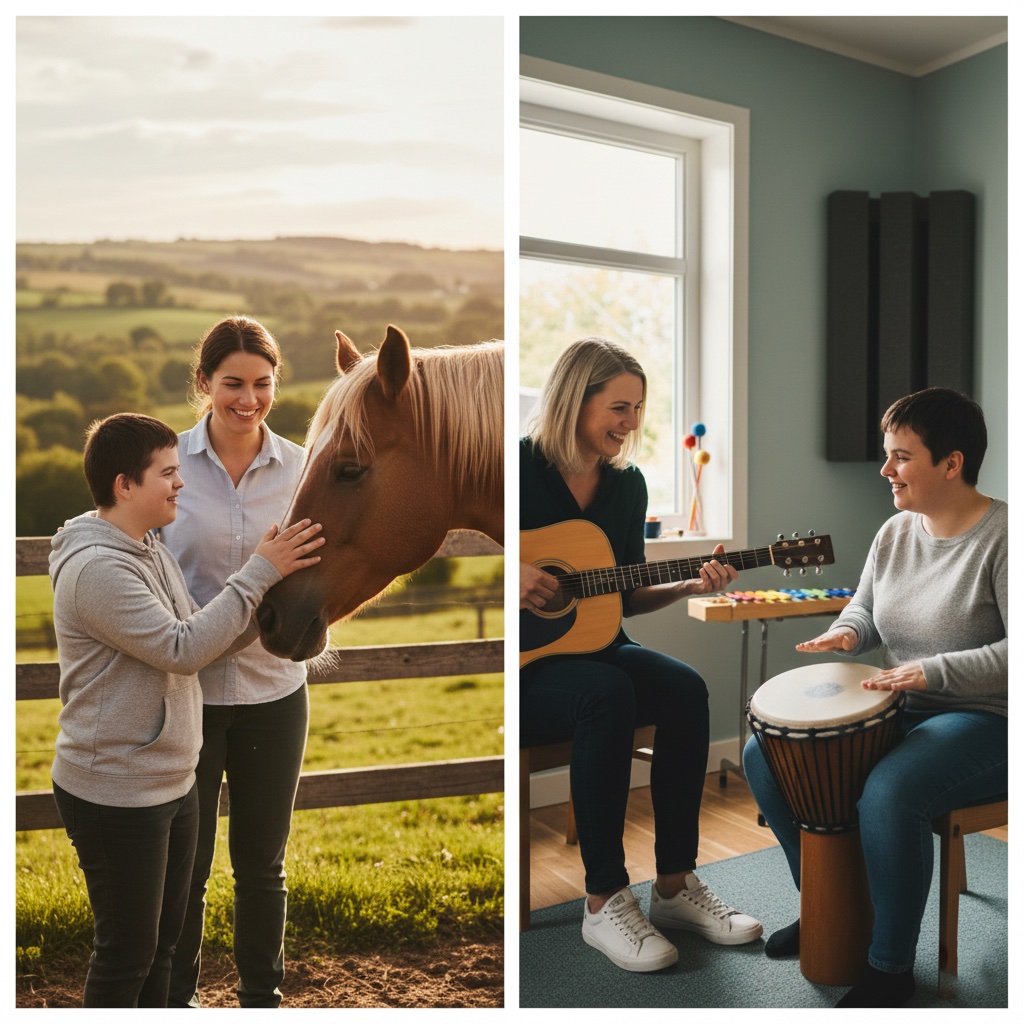 CIIBS includes equine therapy and music therapy